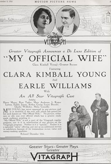 Famous trivia from Hollywood movie : My Official Wife (1914)