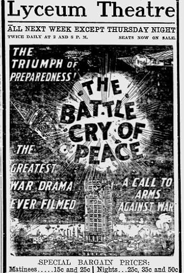 Famous trivia from Hollywood movie : The Battle Cry of Peace (1915)