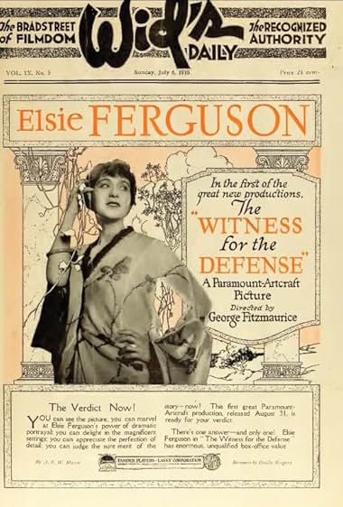 Famous trivia from Hollywood movie : The Witness for the Defense (1919)