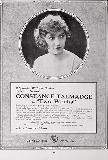 Famous trivia from Hollywood movie : Two Weeks (1920)