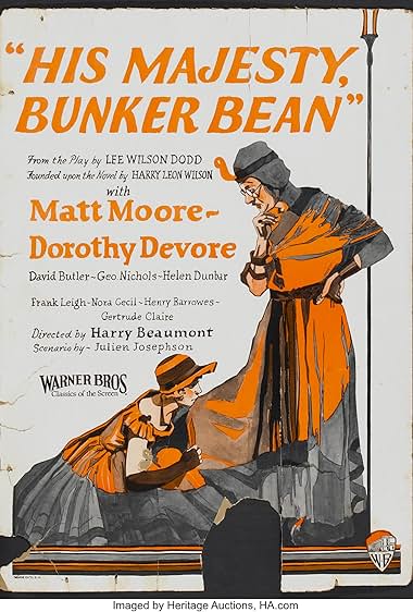Famous trivia from Hollywood movie : His Majesty, Bunker Bean (1925)